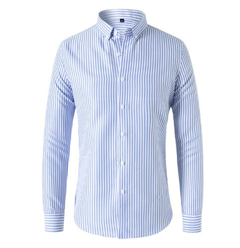 Riley | Men's Longline Elegant Striped Shirt
