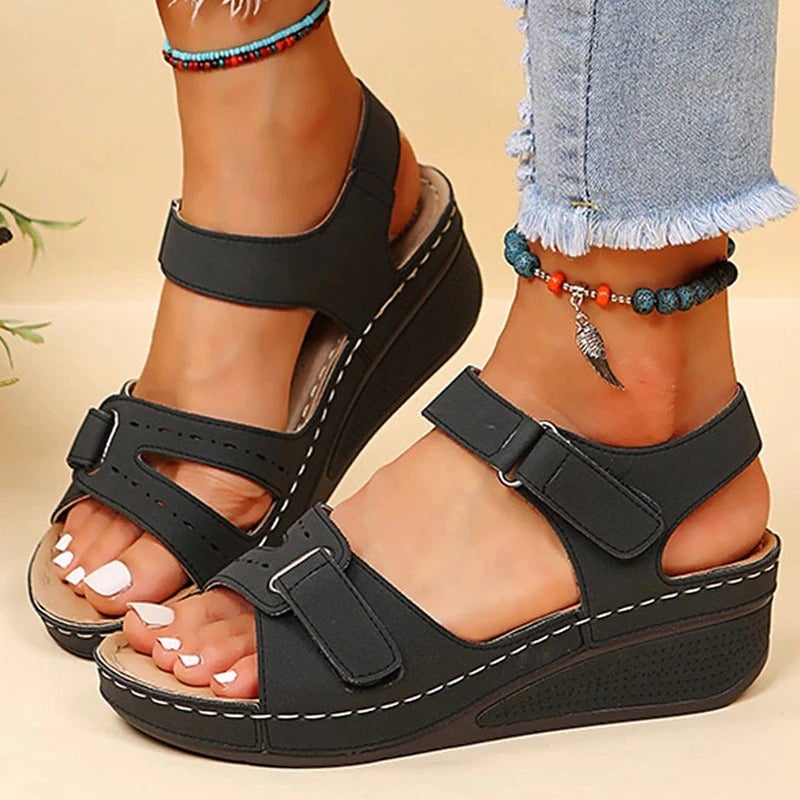 Orthopedic Open-Toe Helene Women's Comfortable Sandals with Arch Support
