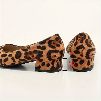Dina | Women's Cushioned Slip-On Leopard Print Pointed-Toe Heels