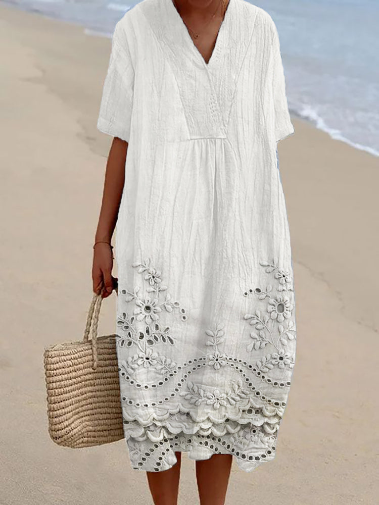 Evessa | Women's Summer Printed Midi Dress