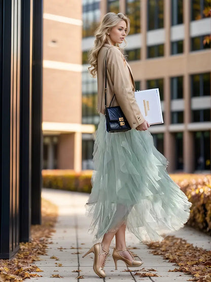 Cecil | Women's Stylish Layered Tutu Skirt