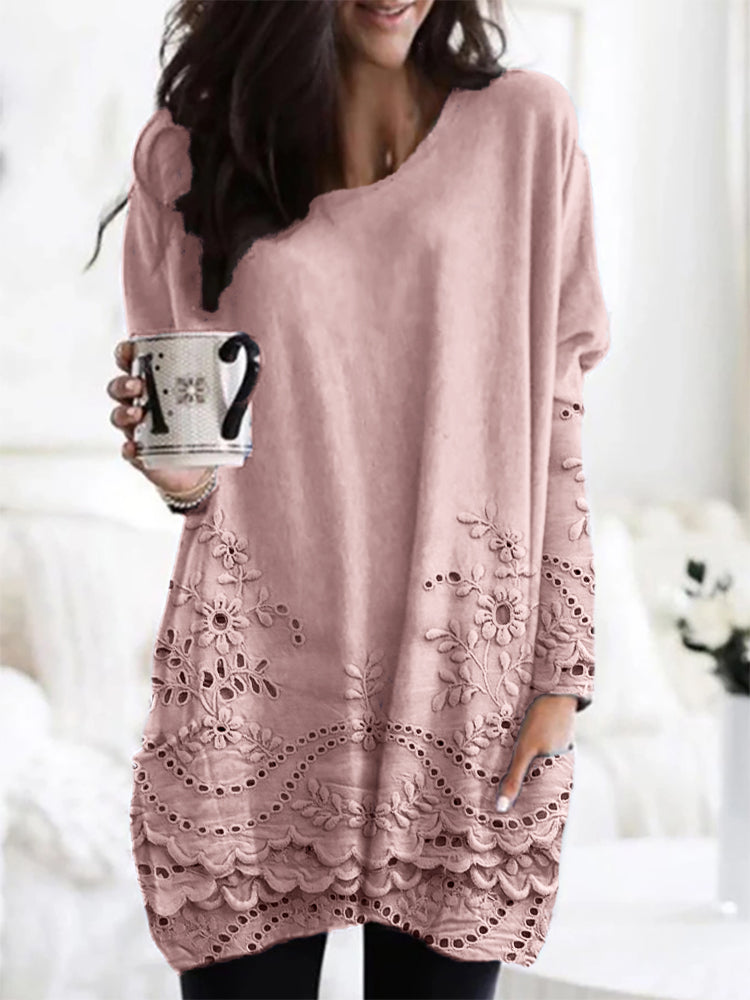 Clarissa | Women's Longline Printed Cozy Jumper