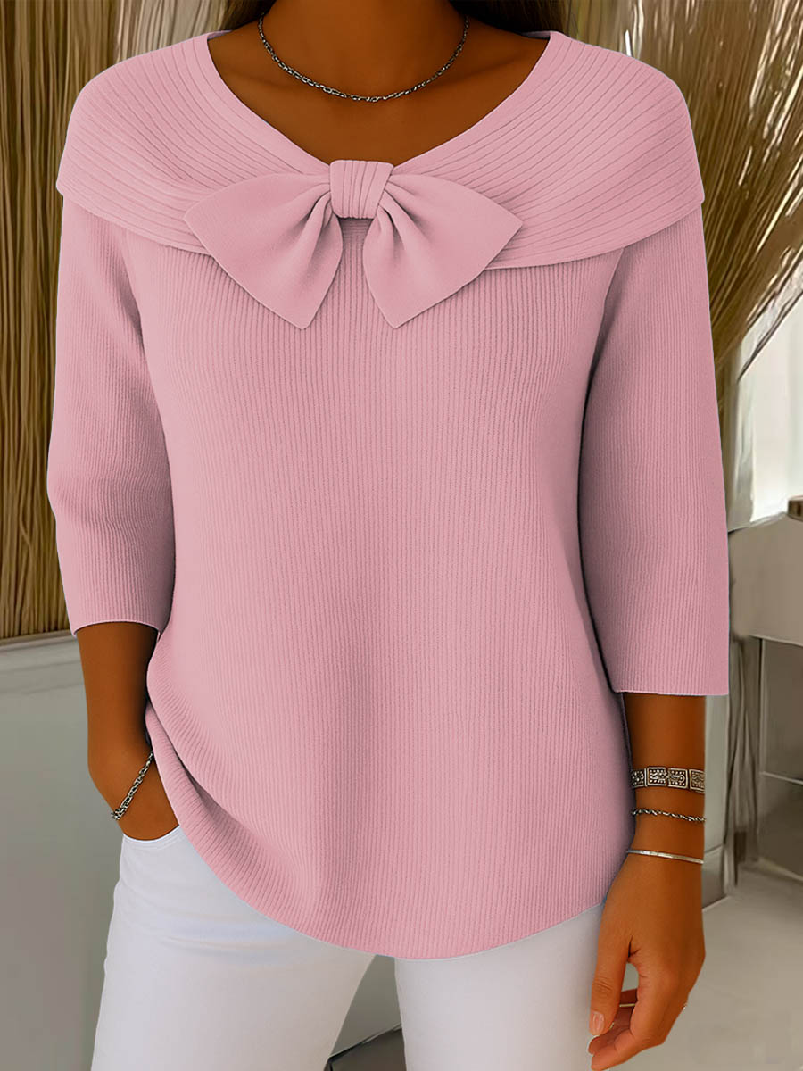 Helen | Women's Elegant Jumper with Bow Detail