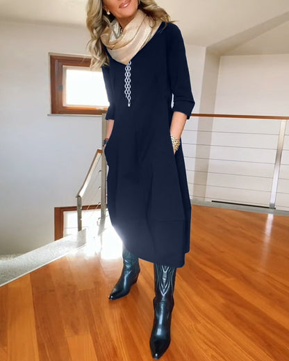 Sara | Women's Chic and Cozy Midi Dress