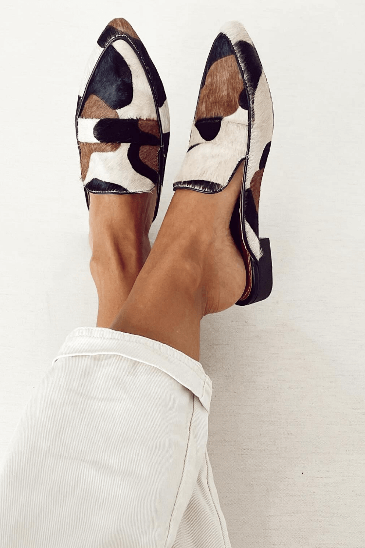 Mary | Women's Cushioned Slip-On Animal Print Loafers