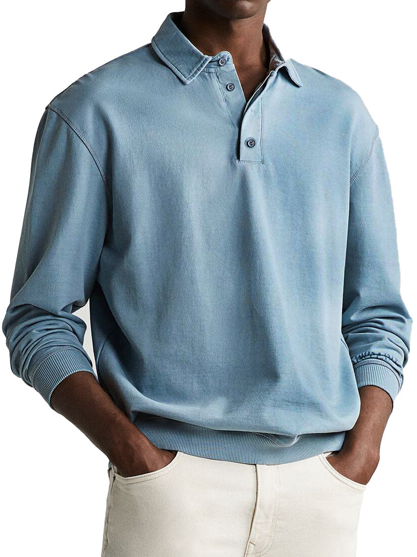 Victor | Men's Vintage Polo with Long Sleeve