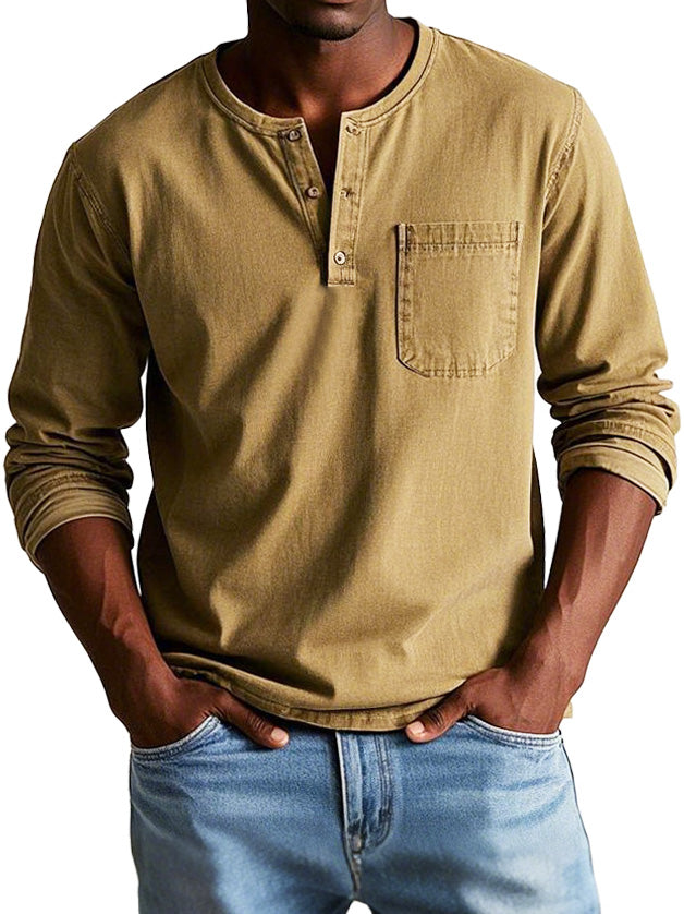 Ellis | Men's Vintage Henley Shirt