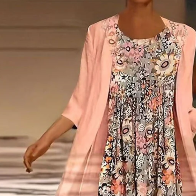 Essie | Women's Relaxed Floral Boho Midi Dress