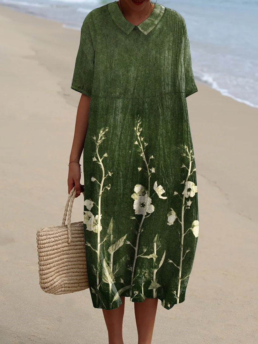 Hannah | Women's Floral Summer Dress with V-Neck