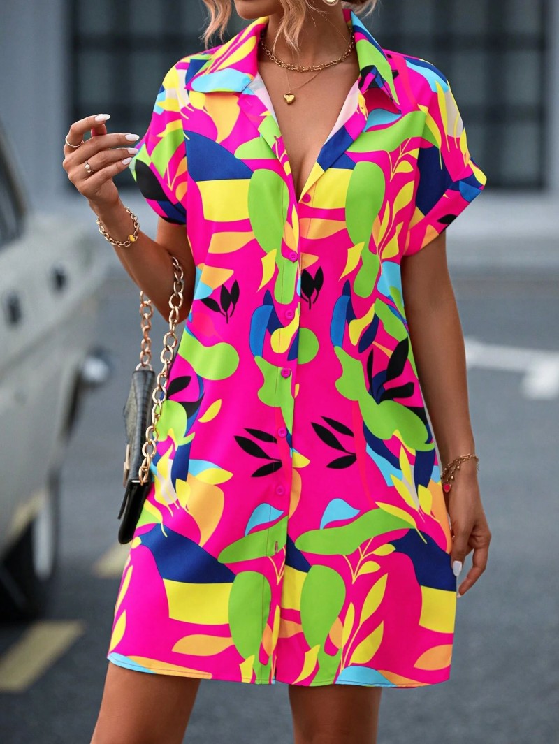 Tiana | Women's Printed Button Down Mini Dress