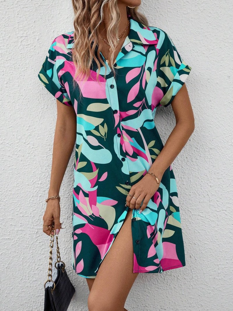 Tiana | Women's Printed Button Down Mini Dress