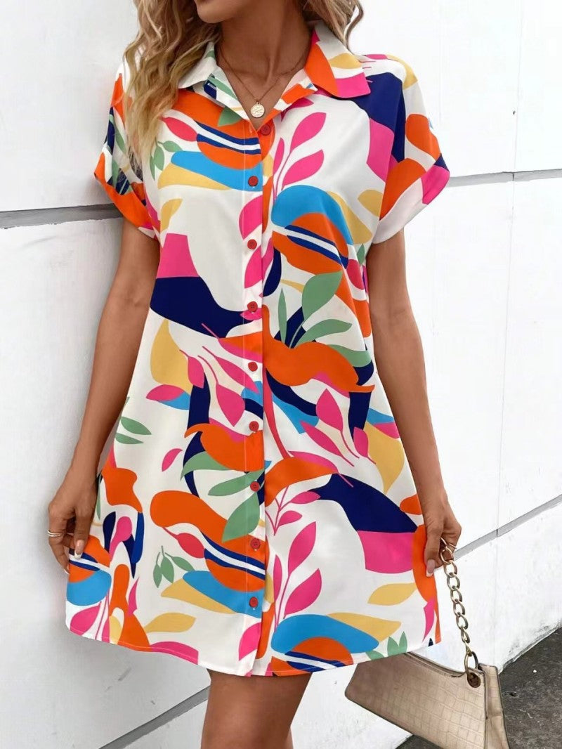 Tiana | Women's Printed Button Down Mini Dress