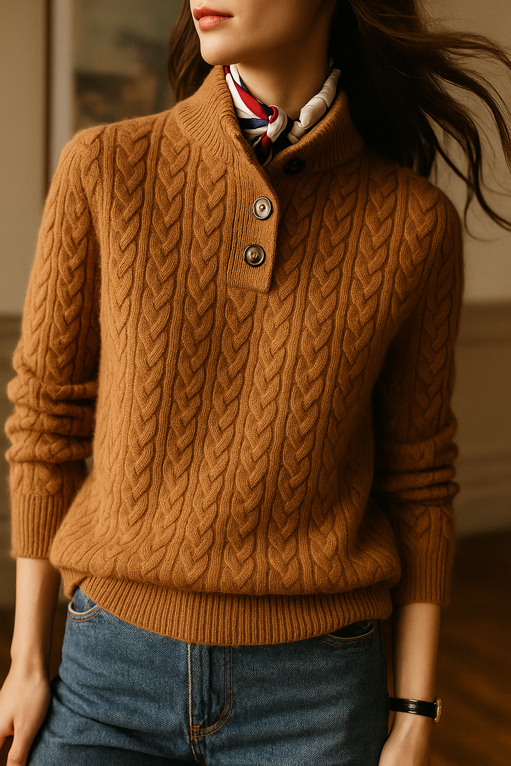 Women's Arden Jumper with Button Front