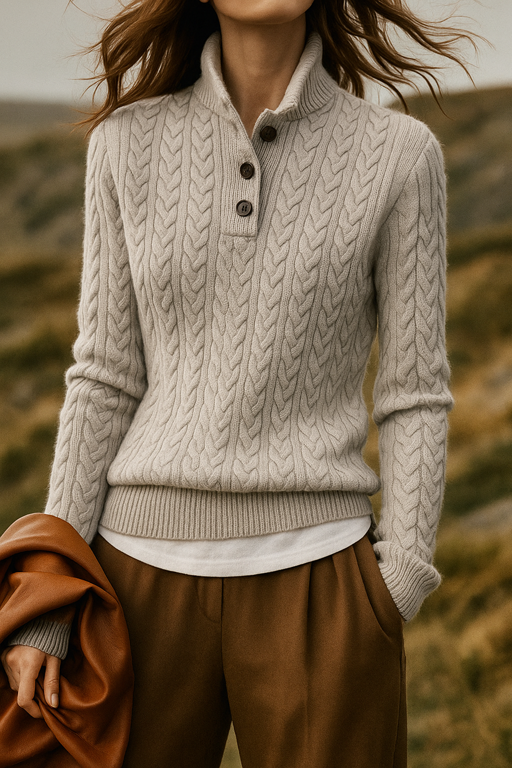Women's Arden Jumper with Button Front