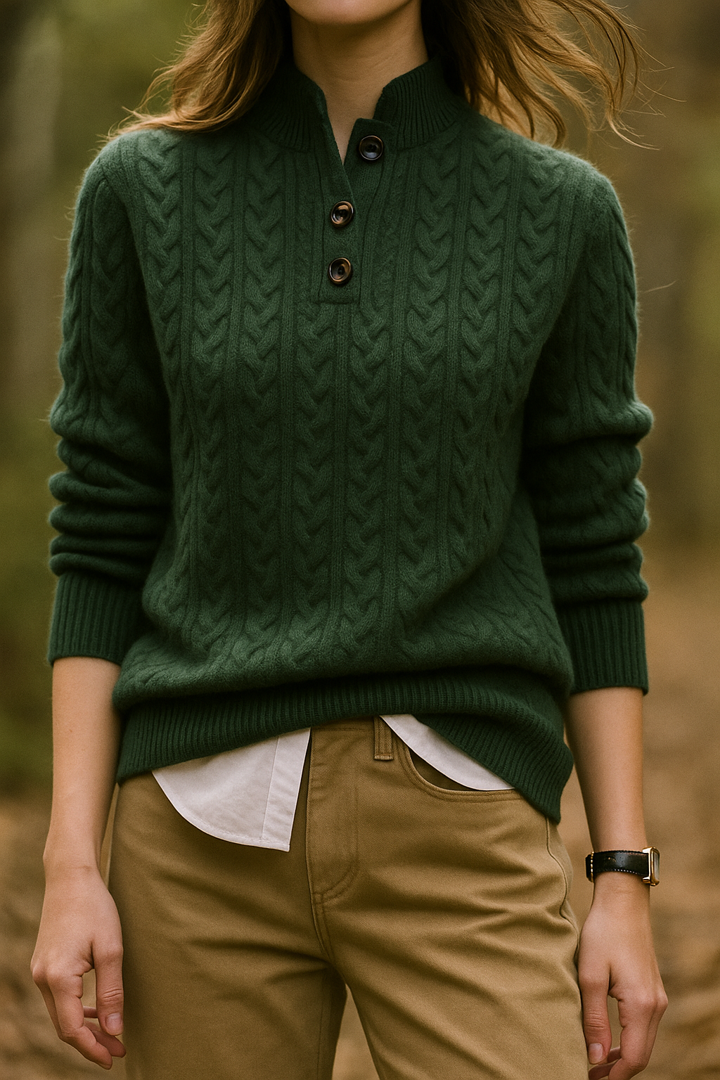 Women's Arden Jumper with Button Front