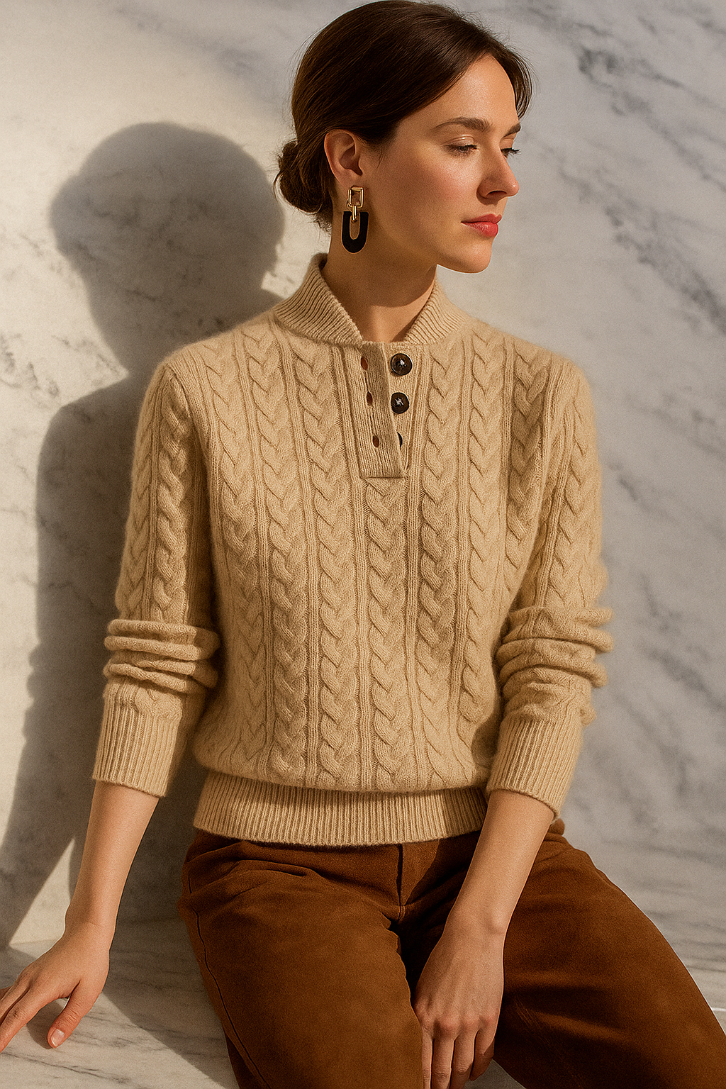 Women's Arden Jumper with Button Front