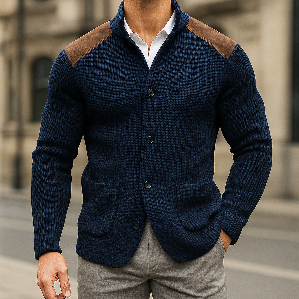 Silvoro | Men's Texture Blazer with Pockets