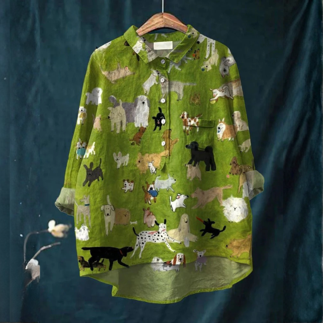 Lavinia | Longline Patterned Shirt