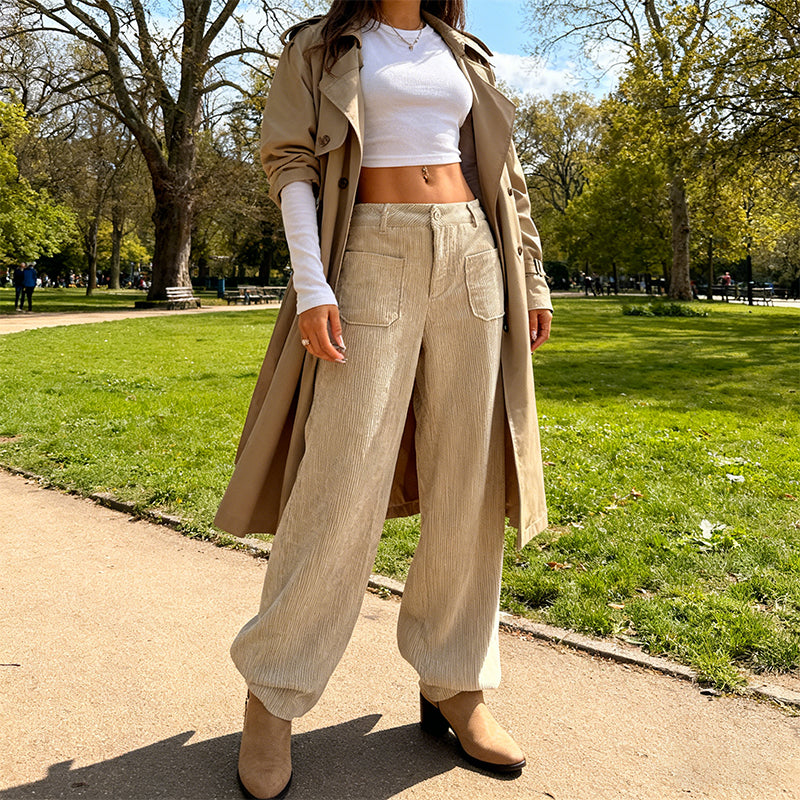 Women's Casual High-Waist Trousers, Relaxed Fit for Ultimate Comfort and Style
