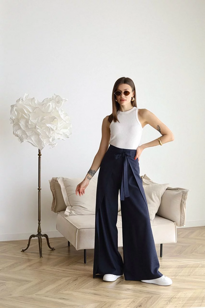 Marika | Women's Wide Trousers with Pockets