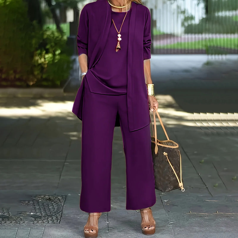 Chic Women's 3-Piece Relaxed Fit Ensemble