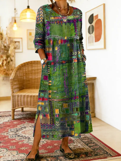 Isabelle | Women's Ethnic Patchwork Maxi Dress