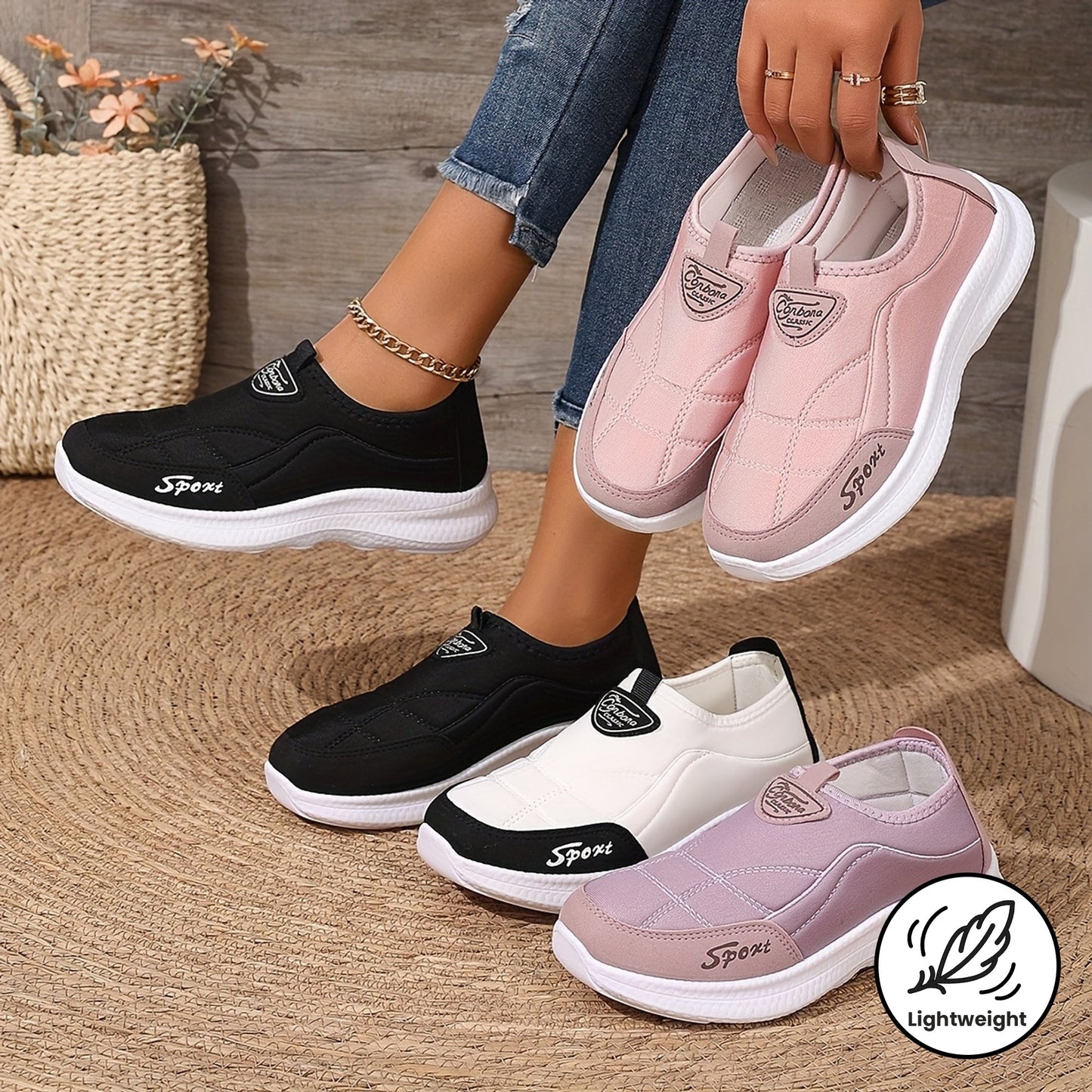 Orthopedic Slip-On Soft, Breathable, and Lightweight Women's Trainers