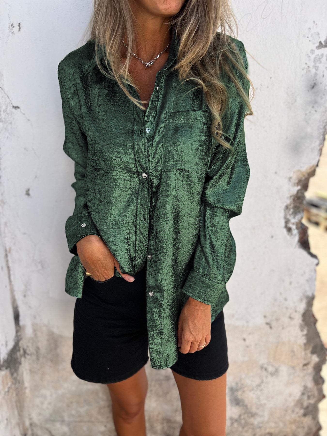 Zella | Women's Longline Relaxed Chic Shimmer Shirt