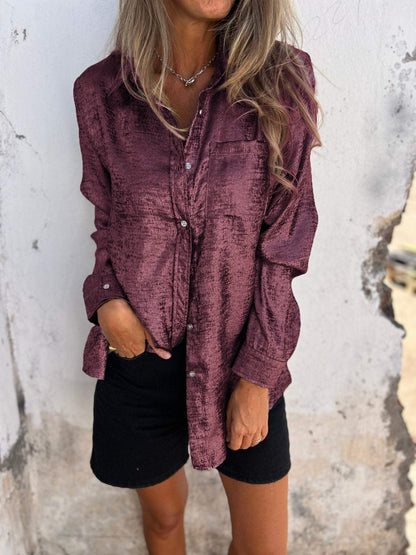 Zella | Women's Longline Relaxed Chic Shimmer Shirt