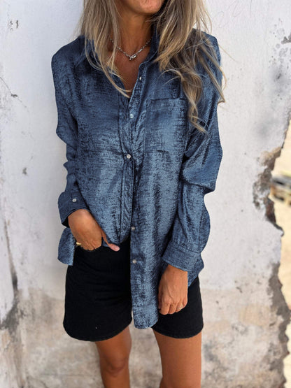 Zella | Women's Longline Relaxed Chic Shimmer Shirt