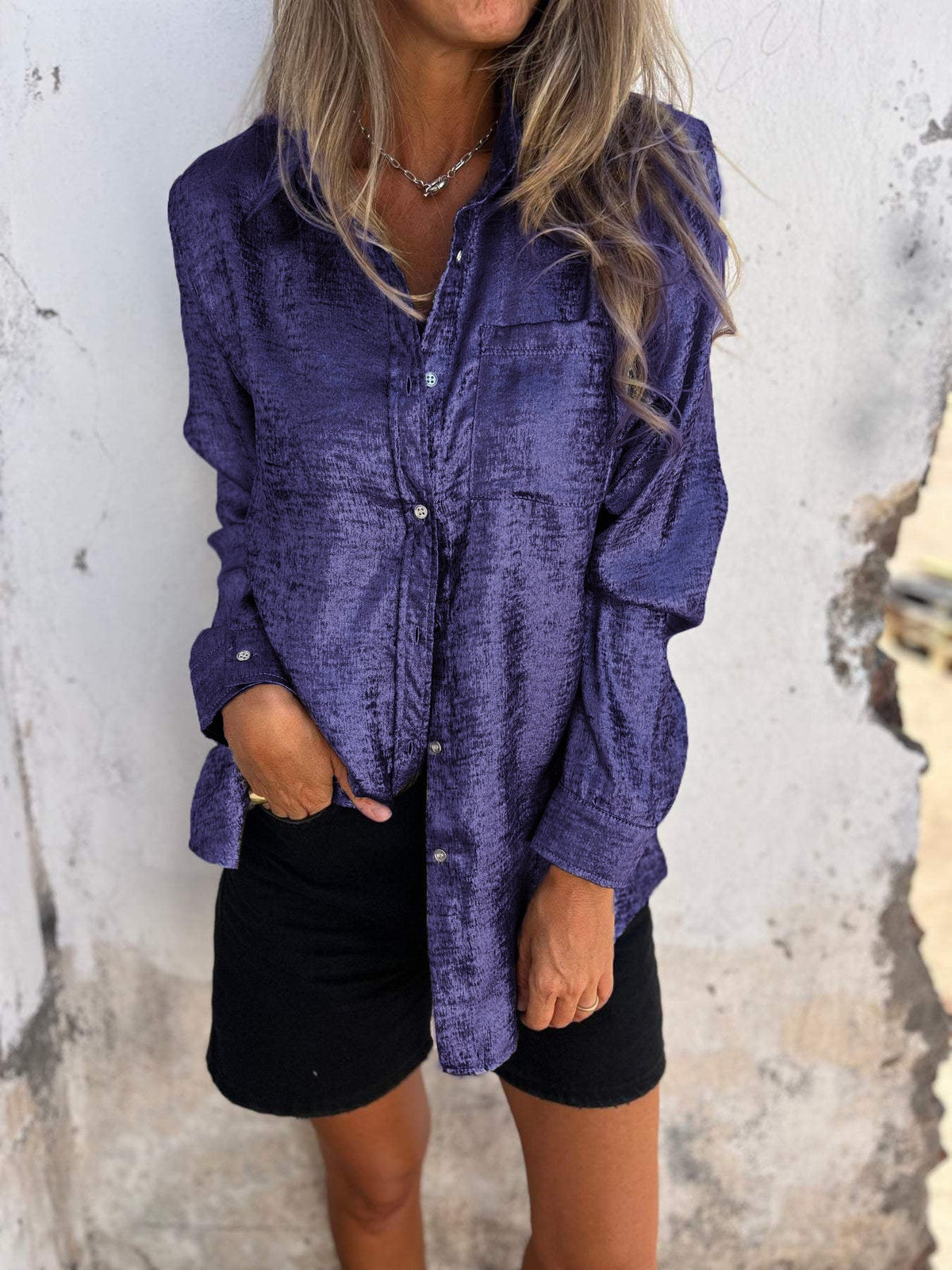 Zella | Women's Longline Relaxed Chic Shimmer Shirt