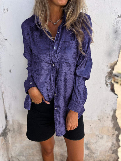 Zella | Women's Longline Relaxed Chic Shimmer Shirt