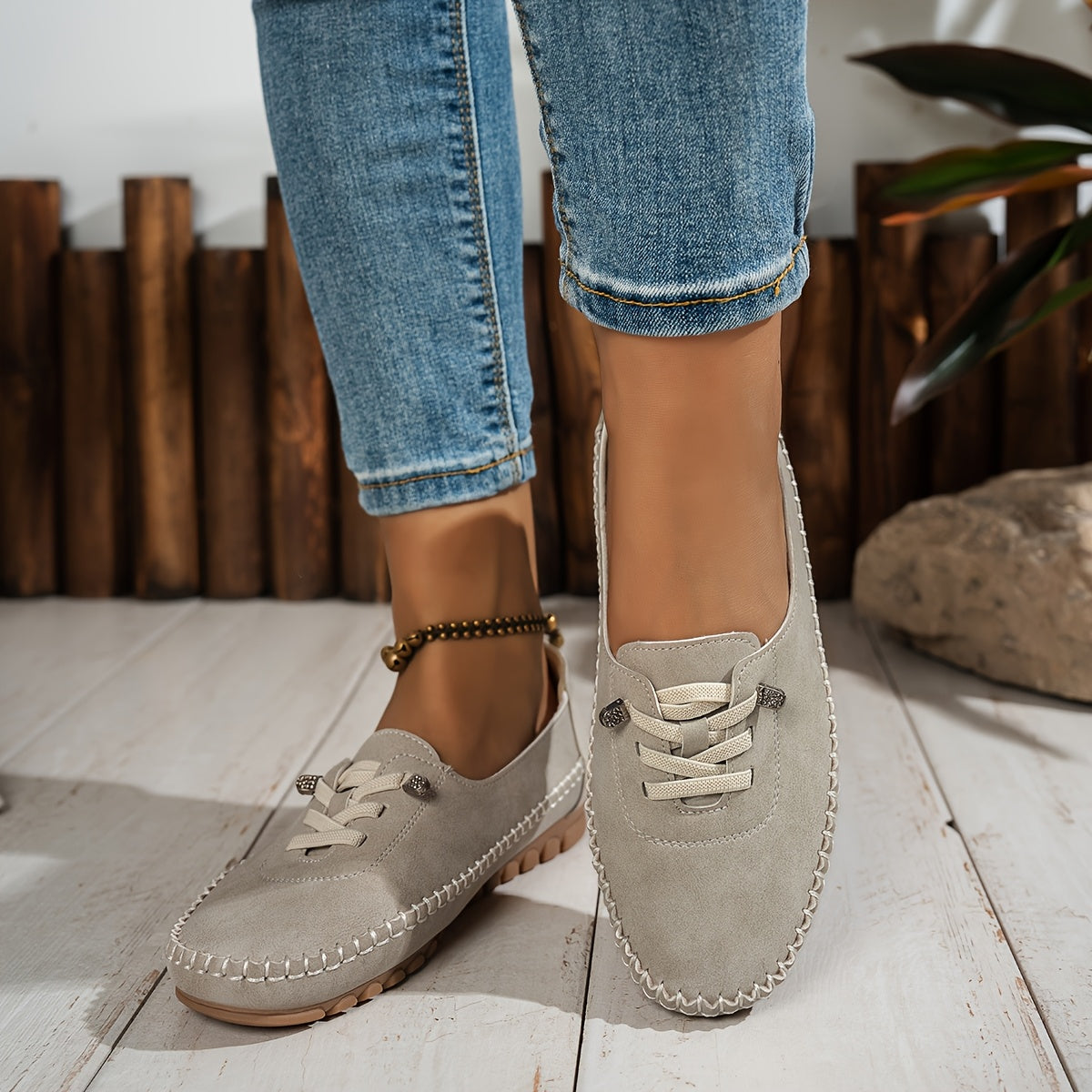 Orthelia | Women's Lightweight Lace-Up Supportive Cushioned Moccasins for Sensitive Feet