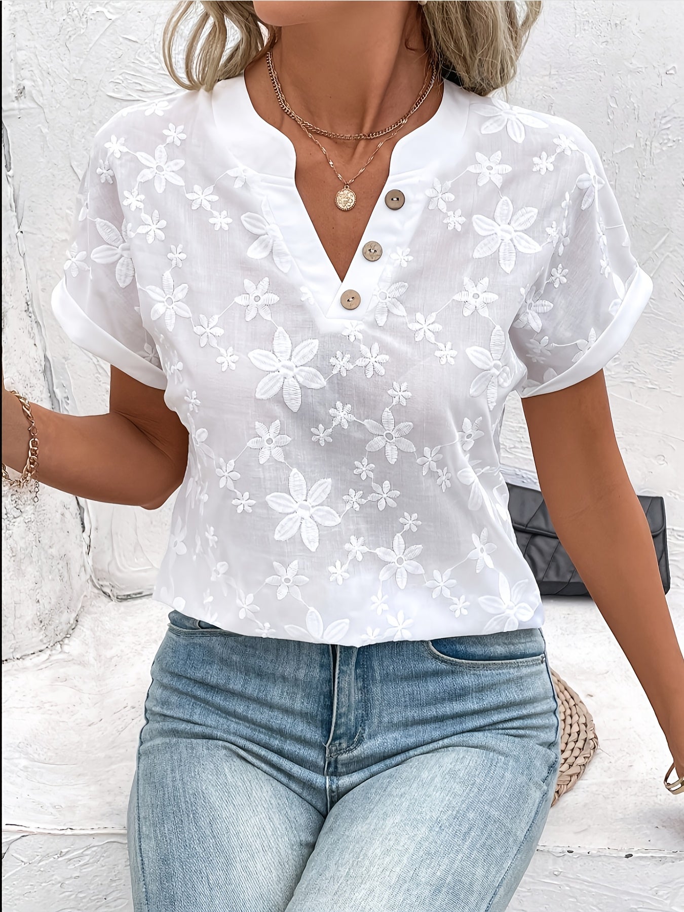 Dafne | Women's Summer Floral Loose Shirt