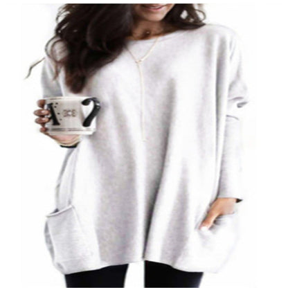 Paris | Women's Longline Relaxed Casual Long Sleeve Lightweight Sweatshirt