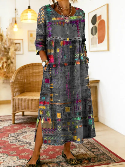 Isabelle | Women's Ethnic Patchwork Maxi Dress