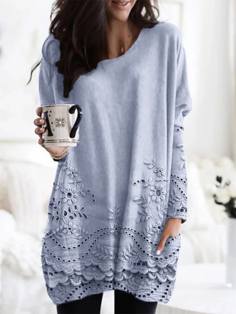 Clarissa | Women's Longline Printed Cozy Jumper