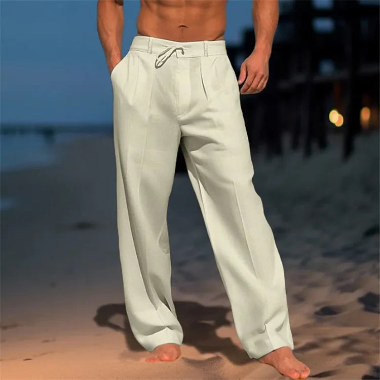 Nerry | Men's Relaxed Beach Trousers with Drawstring