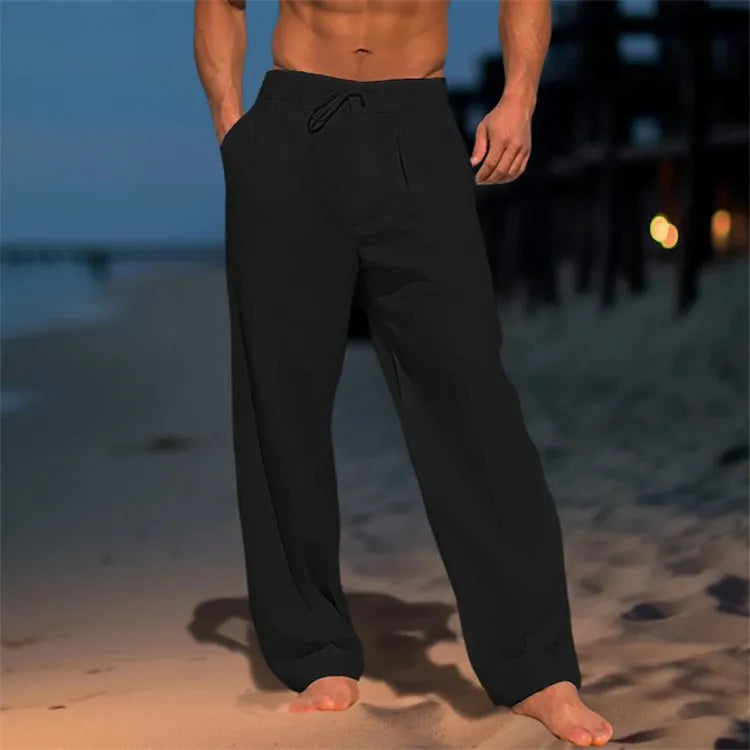 Nerry | Men's Relaxed Beach Trousers with Drawstring