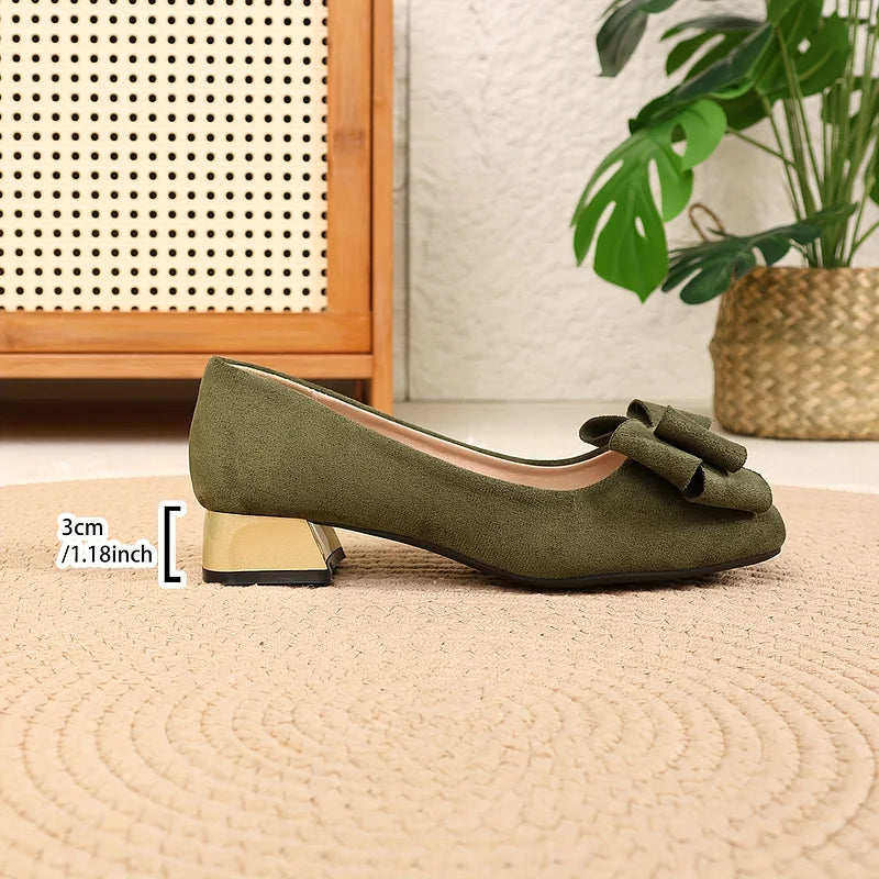Eloria | Bow Block Heel Pumps