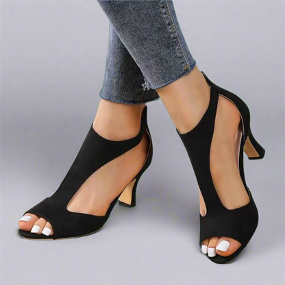 SerenaLift | Women's Cushioned Open-Toe Orthopedic Heel Sandals with Arch Support