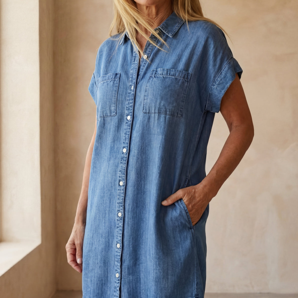 Elenore | Women's Elegant Classic Mini Dress with Pockets