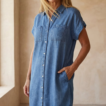 Elenore | Women's Elegant Classic Mini Dress with Pockets