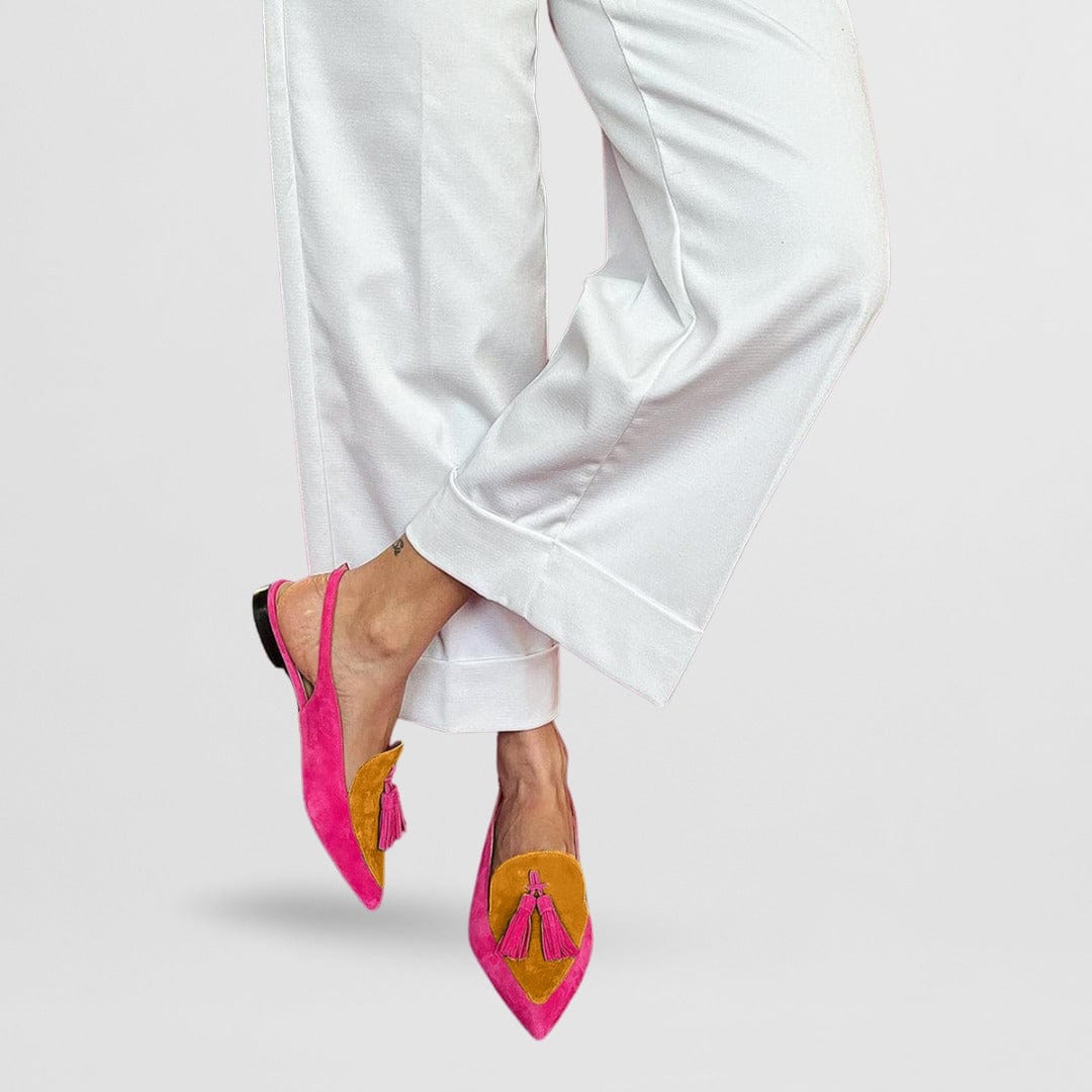 Frendessa | Women's Cushioned Slip-On Fringe Ballet Flats