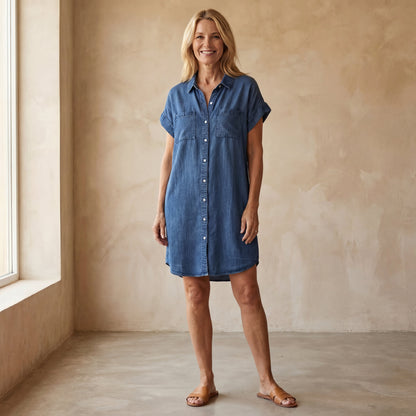 Elenore | Women's Elegant Classic Mini Dress with Pockets