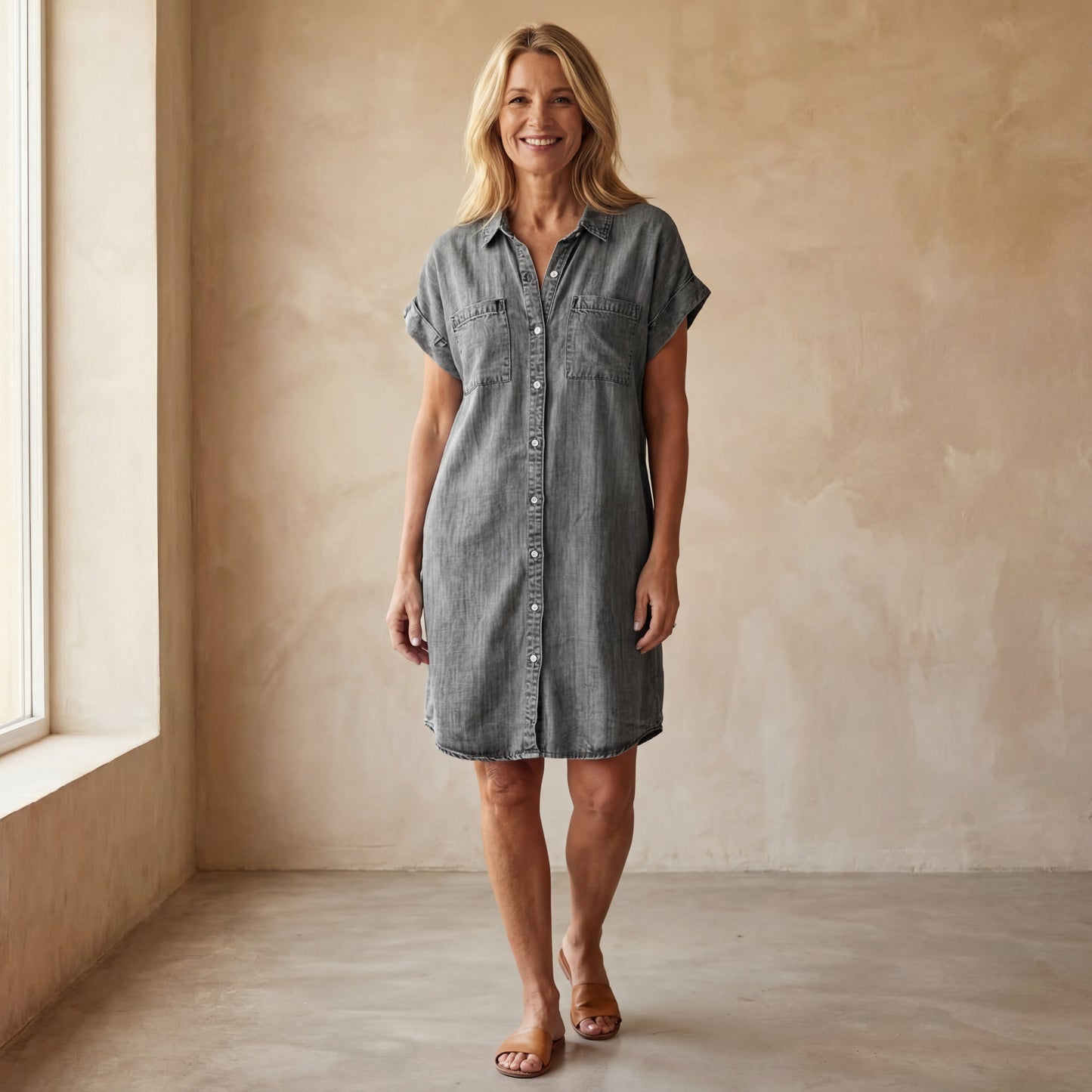 Elenore | Women's Elegant Classic Mini Dress with Pockets