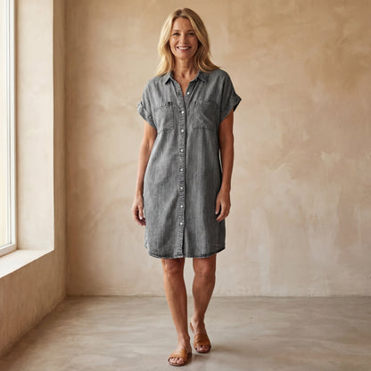 Elenore | Women's Elegant Classic Mini Dress with Pockets