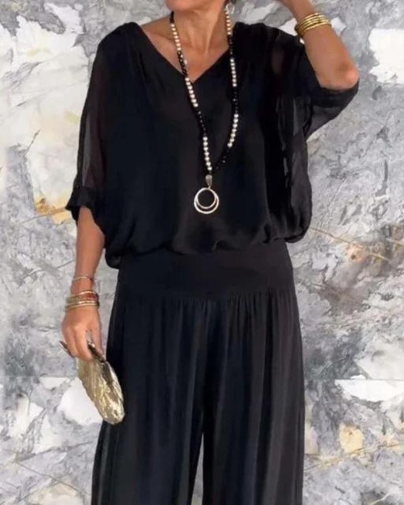 Jolia | Women's Two Piece Boho Set with V-Neck