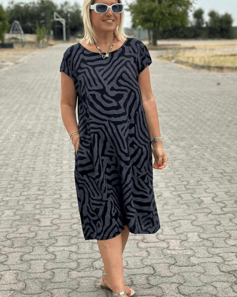 Nelia | Women's Stylish Printed Summer Midi Dress