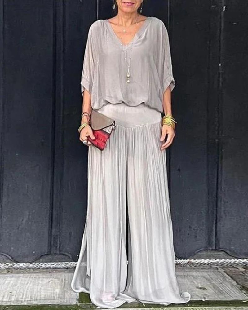 Jolia | Women's Two Piece Boho Set with V-Neck